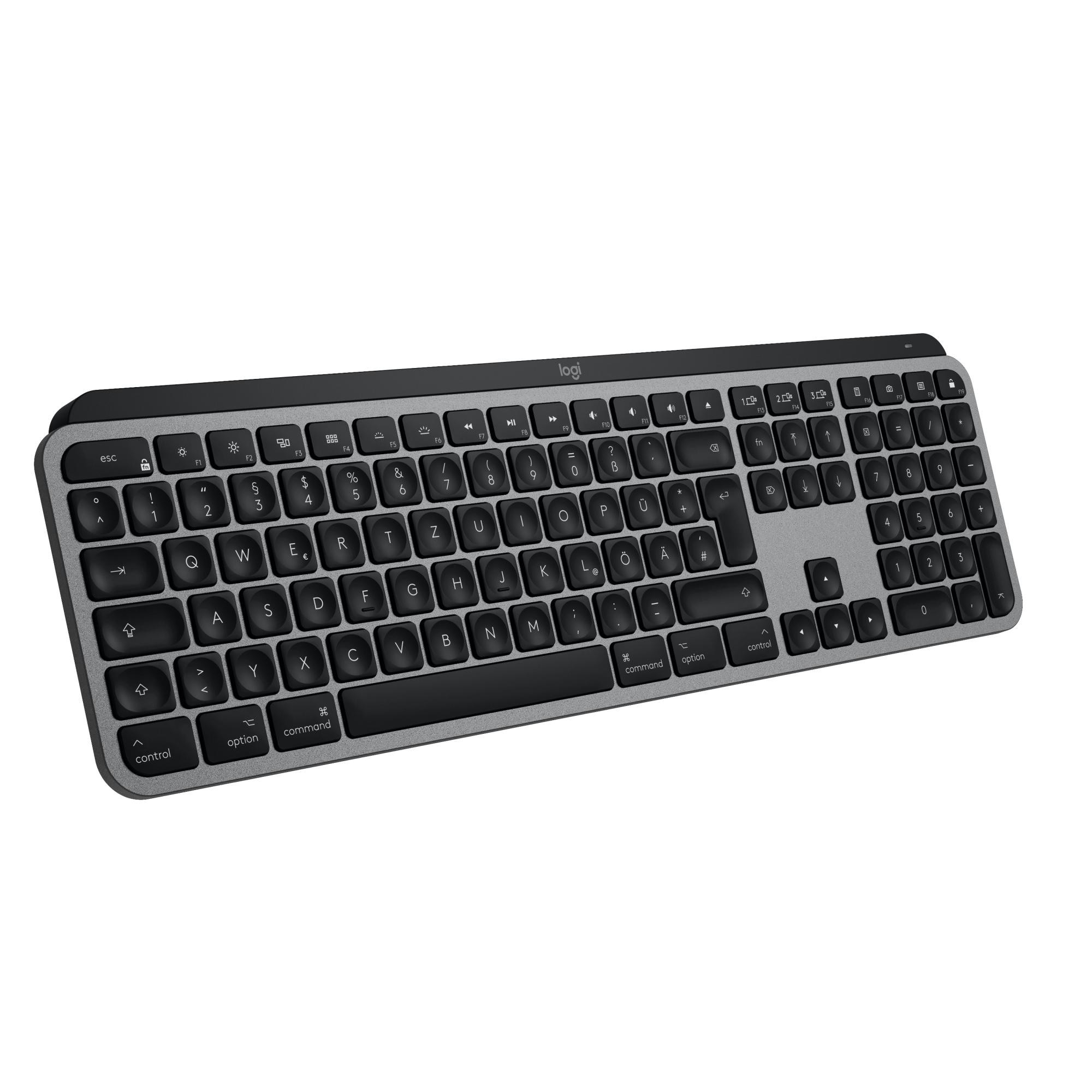 Logitech MX Keys S for Mac Tastatur kabellos (Logi Bolt), Dunkelgrau