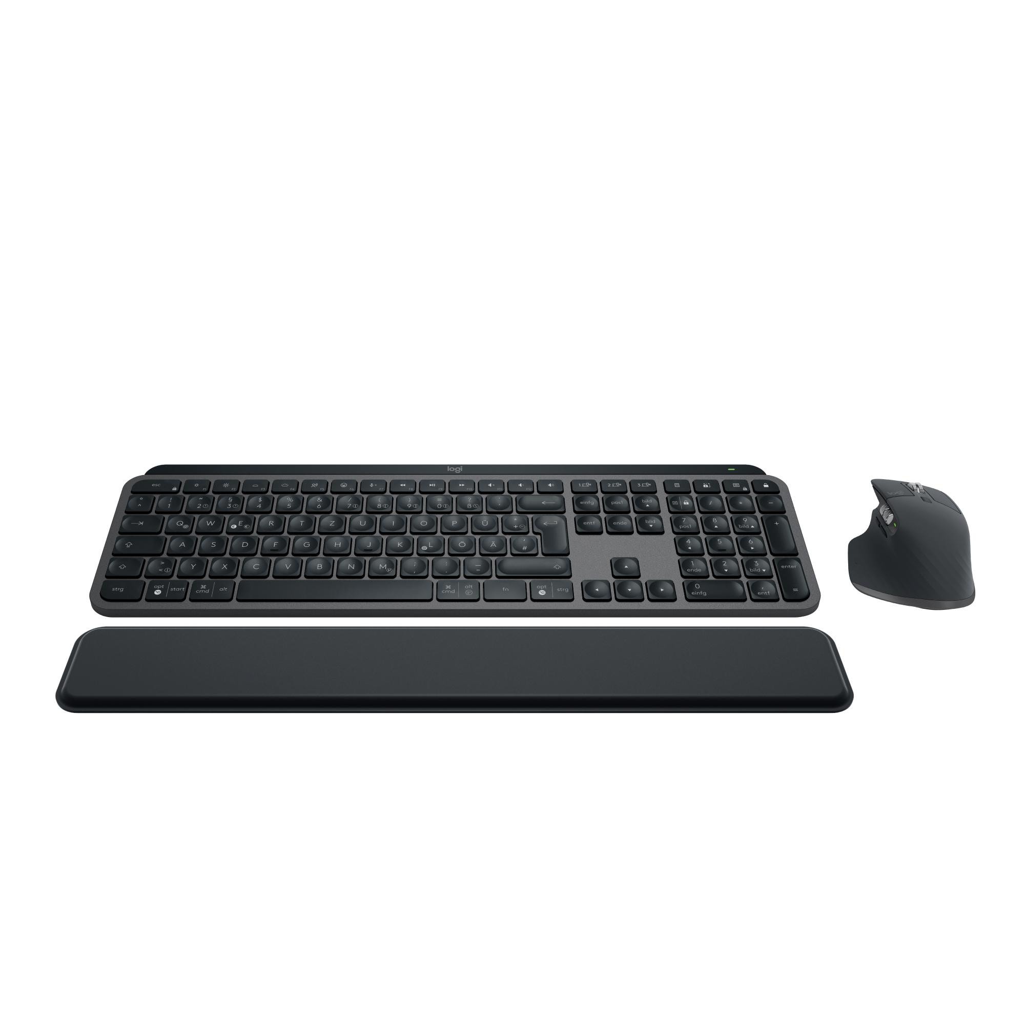 Logitech MX Keys S Combo Grafit, Kabellose Maus-Tastaturkombination, Bluetooth, Logi Bolt Adapter, Unterstützt Logi Options+
