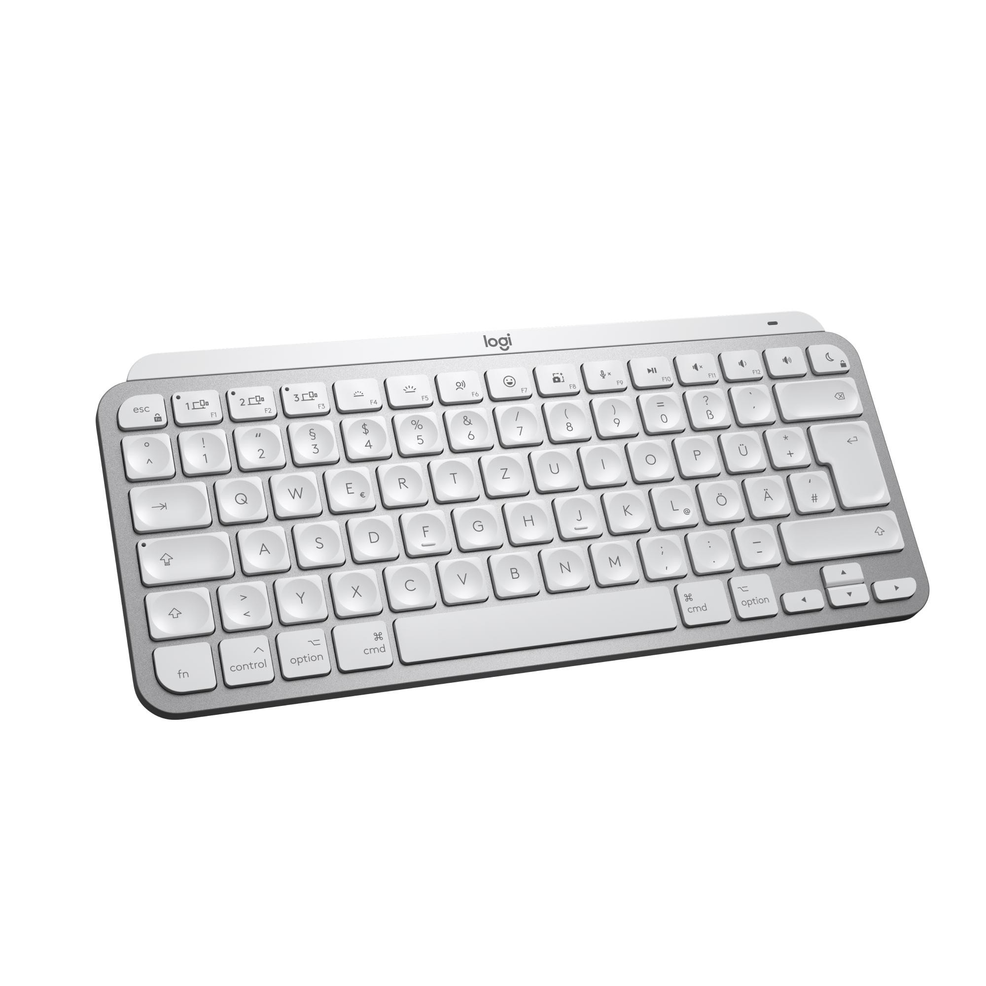Logitech MX Keys Mini for Mac Tastatur kabellos (Logi Bolt), Grau