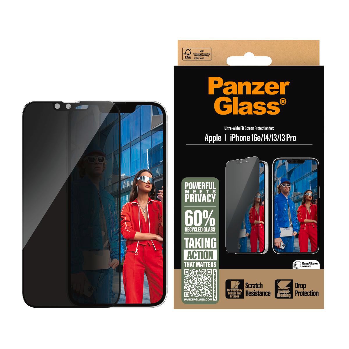 Panzerglass Safe. By Privacy Uwf Für Iphone 16E Pgrpuwfg29845