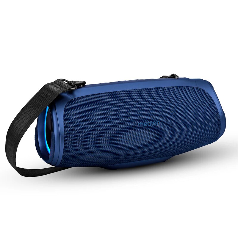 Bluetooth günstig Kaufen-Medion MD 43746 Outdoor BT Speaker M blau. Medion MD 43746 Outdoor BT Speaker M blau <![CDATA[• Übertragung: Bluetooth - Farbe: Blau • maximale Akkulaufzeit: 42h • Ladefunktionen: Schnellladung, 2,5h Ladezeit • Abmessungen: 26 cm B x 12 cm H x 11 cm T, 1.