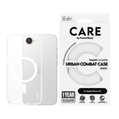 CARE by PanzerGlass® Case Flagship Urban Combat MagSafe, clear iPhone 16e