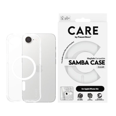 CARE by PanzerGlass® Case Fashionable Samba w. MagSafe, clear iPhone 16e