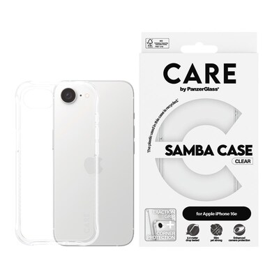 CARE by PanzerGlass® Case Fashionable Samba, Transparent iPhone 16e