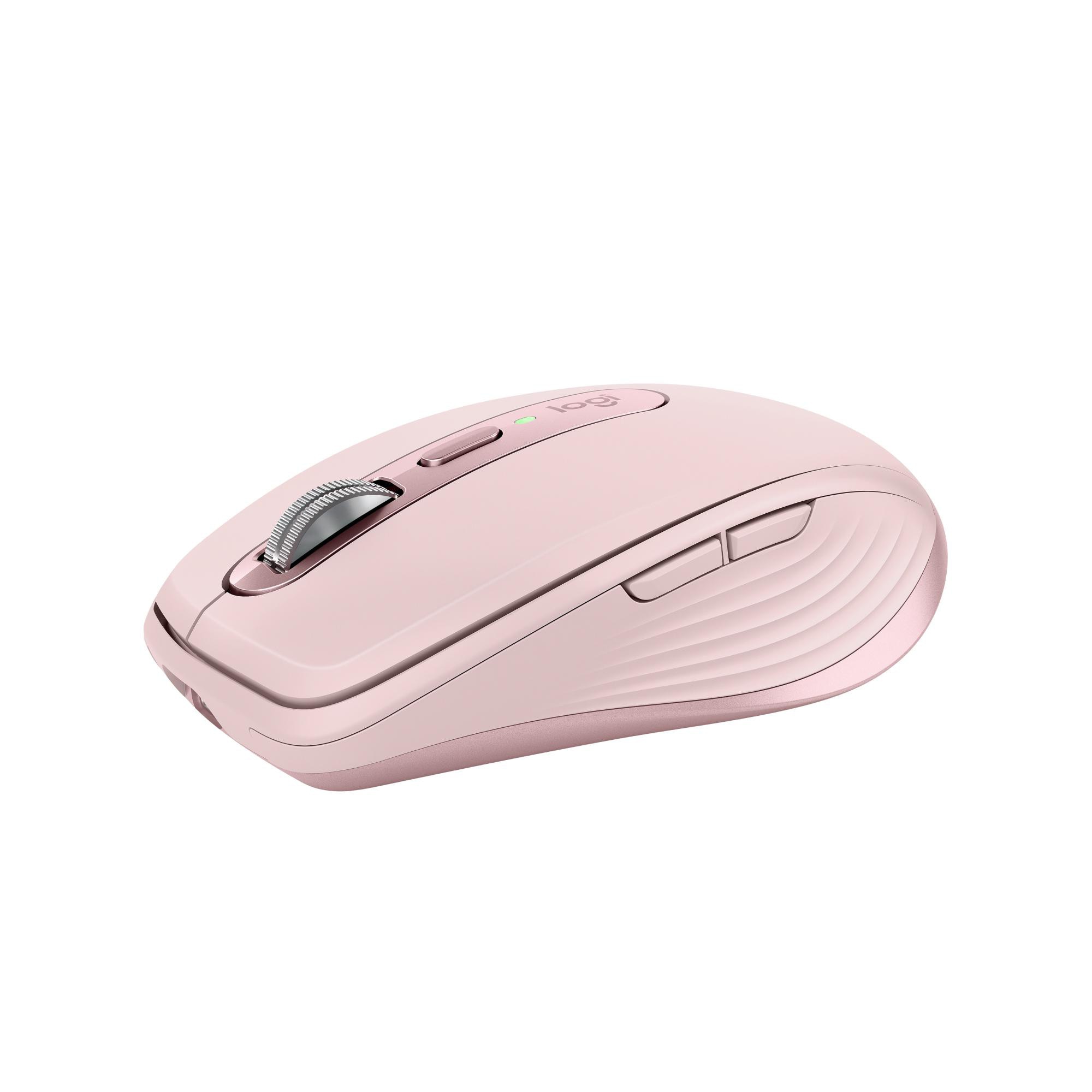 Logitech MX Anywhere 3S Maus Rosa kabelgebunden / kabellos (Logi Bolt) für Rechtshänder