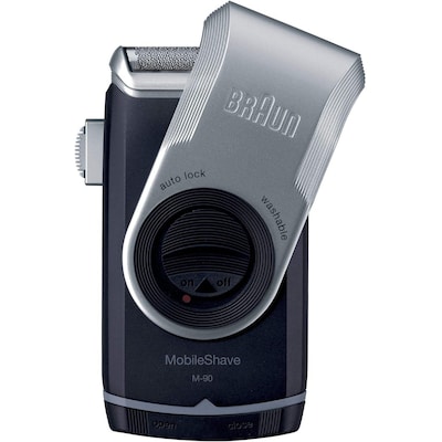 Braun PocketGo M90 MobileShave Reiserasierer Silber/ Schwarz
