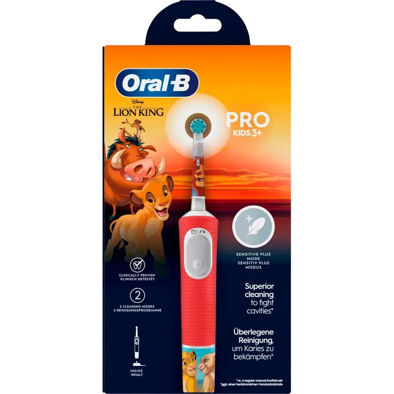 Oral-B Vitality Pro D103 Kids König der Löwen Elektrische Zahnbürste Rot