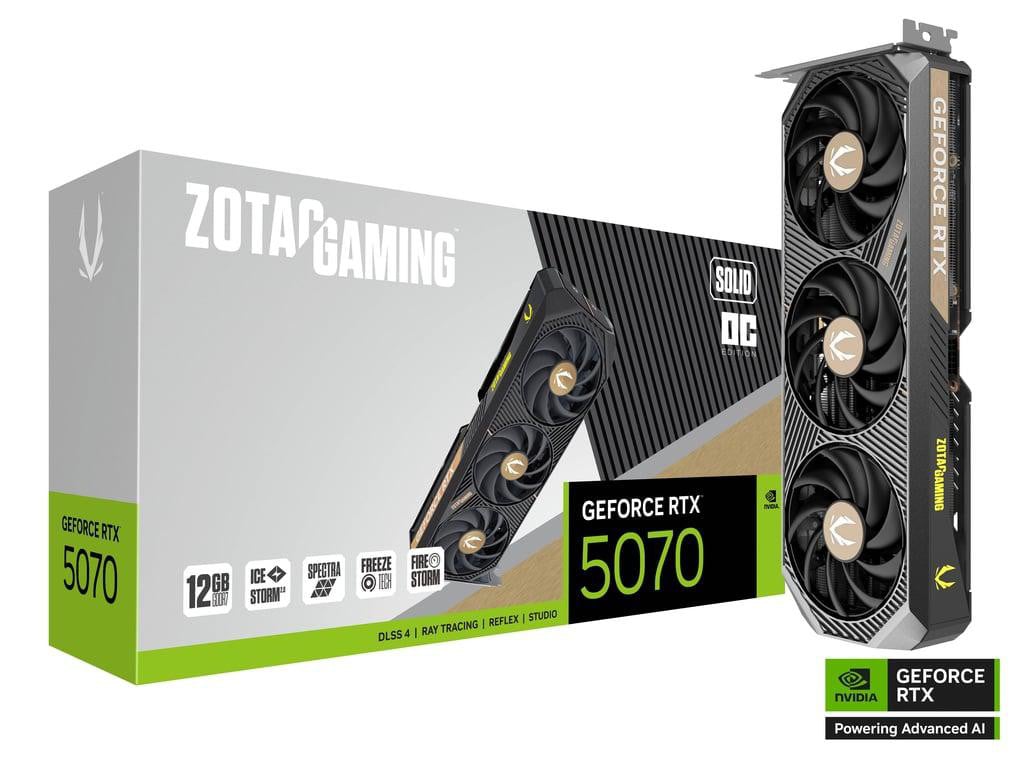ZOTAC GAMING GeForce RTX 5070 SOLID OC Grafikkarte 12 GB