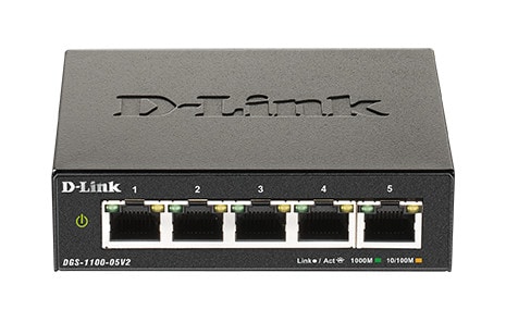 D-Link DGS-1100-05V2/E Gigabit Smart Managed Switch