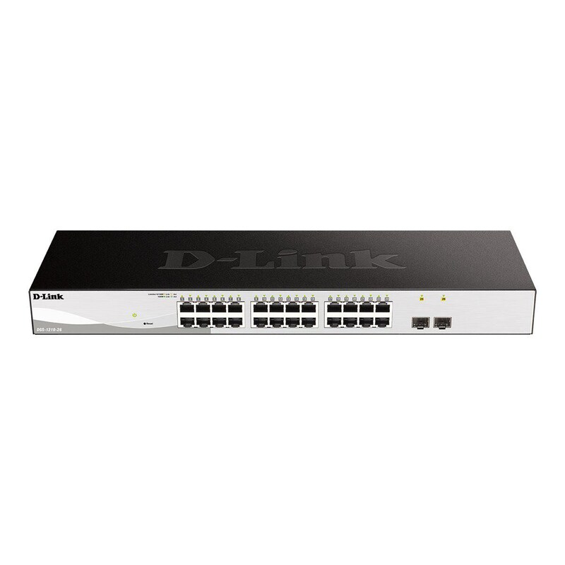 10 Port günstig Kaufen-D-Link DGS-1210-26/E 24 Port Smart+ Managed Gigabit Switch. D-Link DGS-1210-26/E 24 Port Smart+ Managed Gigabit Switch <![CDATA[• Smart Desktop Switch • 24 Ports • Kühlung: passiv (lüfterlos)]]>. 