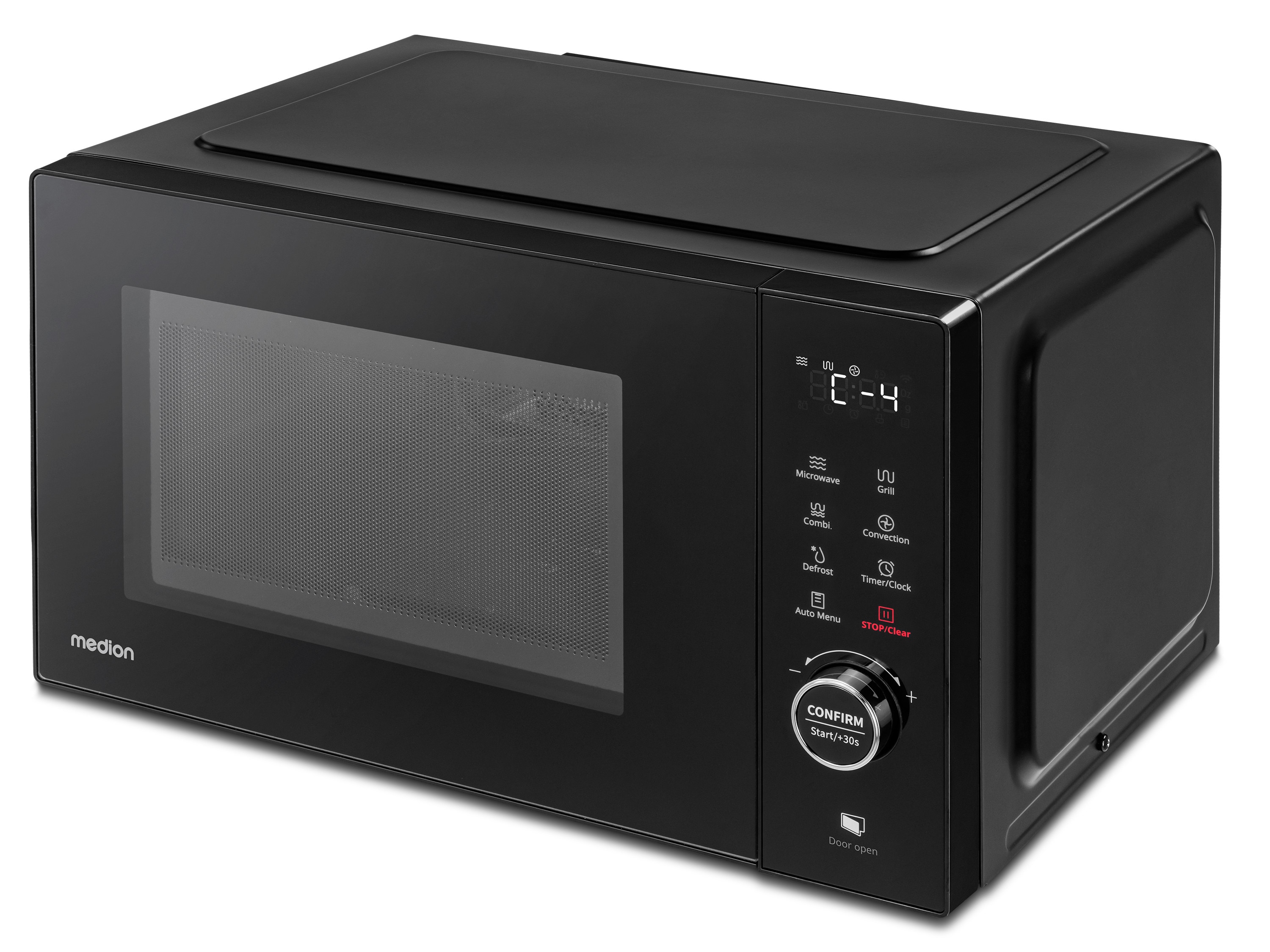 Medion MD 12031 3 in 1 Mikrowelle mit Grill 23L 900W/1000W 5 Leistungsstufen, Timer