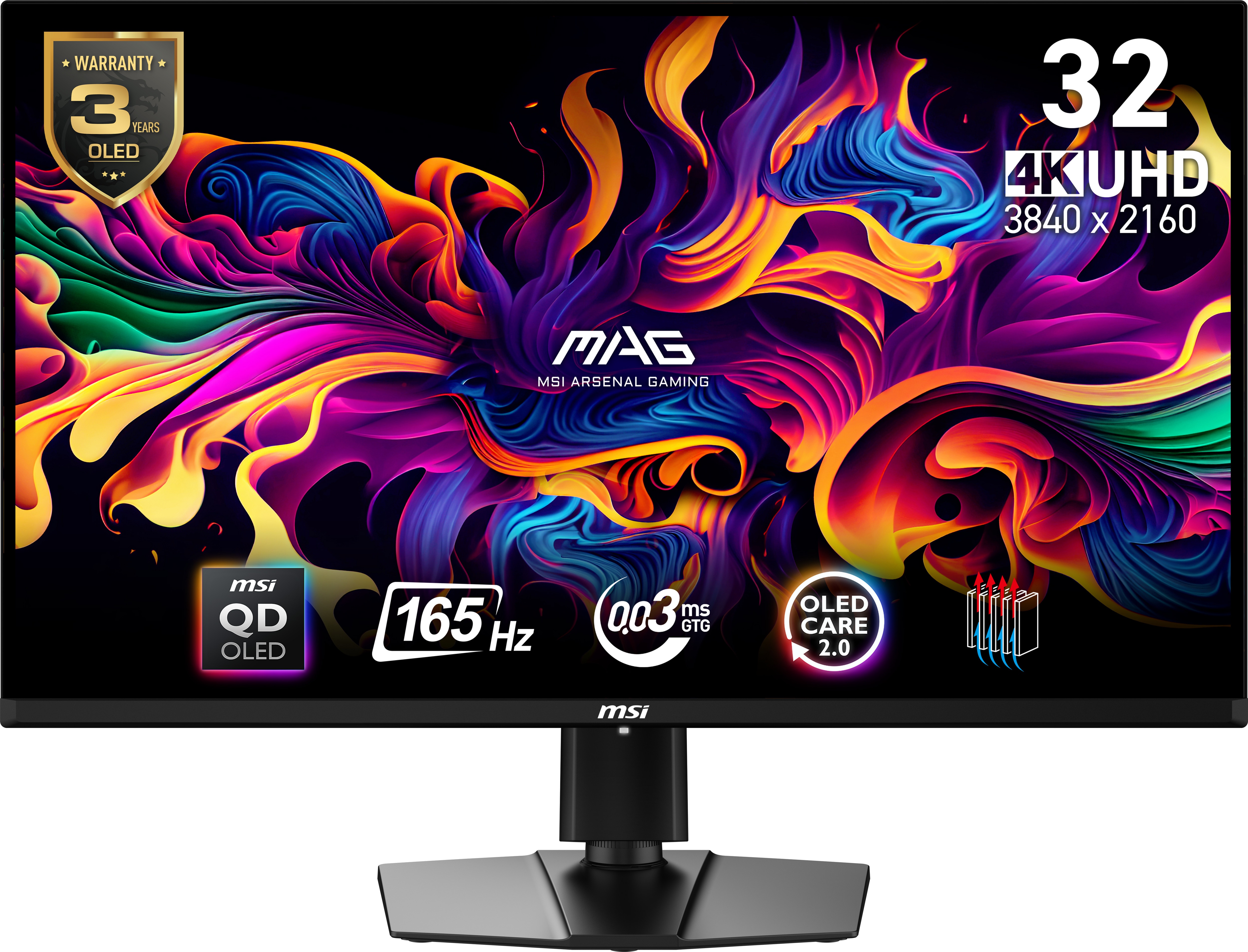 MSI MAG 321UPDE QD-OLED 31.5 Zoll 4K (UHD) OLED Panel 16:9 165 Hz Gaming Monitor