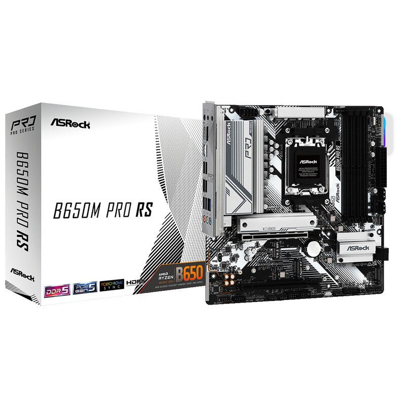 ASRock B650M Pro RS AM5 mATX Mainboard M.2/HDMI/DP/USB3.2(Gen2)