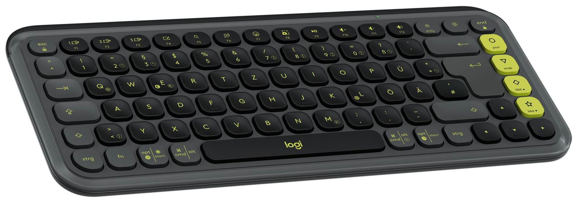 Logitech POP Icon Keys Tastatur kabellos (Logi Bolt), Dunkelgrau
