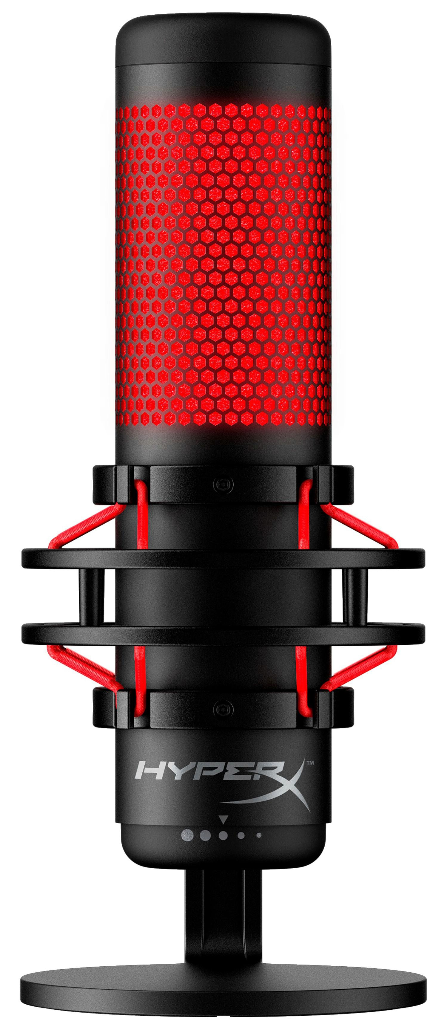 HyperX QuadCast USB Mikrofon mit roter Beleuchtung