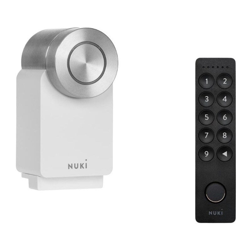 of Gene günstig Kaufen-Nuki Smart Lock Pro 4. Generation weiß + Keypad 2. Nuki Smart Lock Pro 4. Generation weiß + Keypad 2 <![CDATA[• Nuki Smart Lock macht dein Smartphone zum Schlüssel • Türöffnen per Swipe oder vollautomatisch mit Auto Unlock • Vergib bis zu 200 Zu
