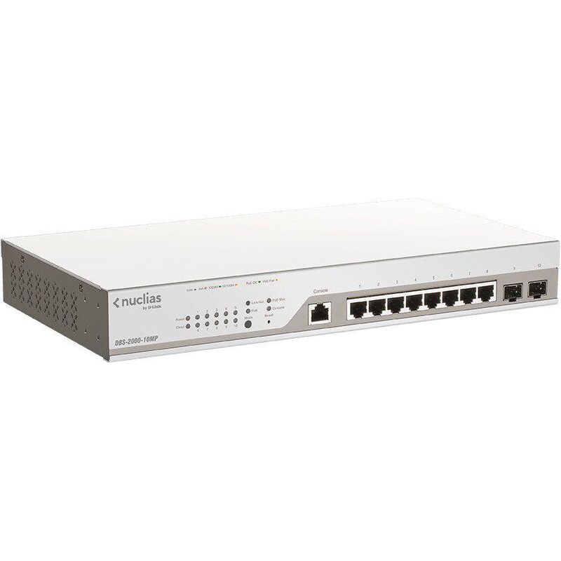Automat TA günstig Kaufen-D-Link DBS-2000-10MP 10-Port Gigabit Desktop Switch Cloud-managed. D-Link DBS-2000-10MP 10-Port Gigabit Desktop Switch Cloud-managed <![CDATA[• Managed Switch - Layer 2 - • 8 RJ45-Ports (8x GB-LAN) - 30W PoE pro Port • cloudbasierte automatische Konfigura