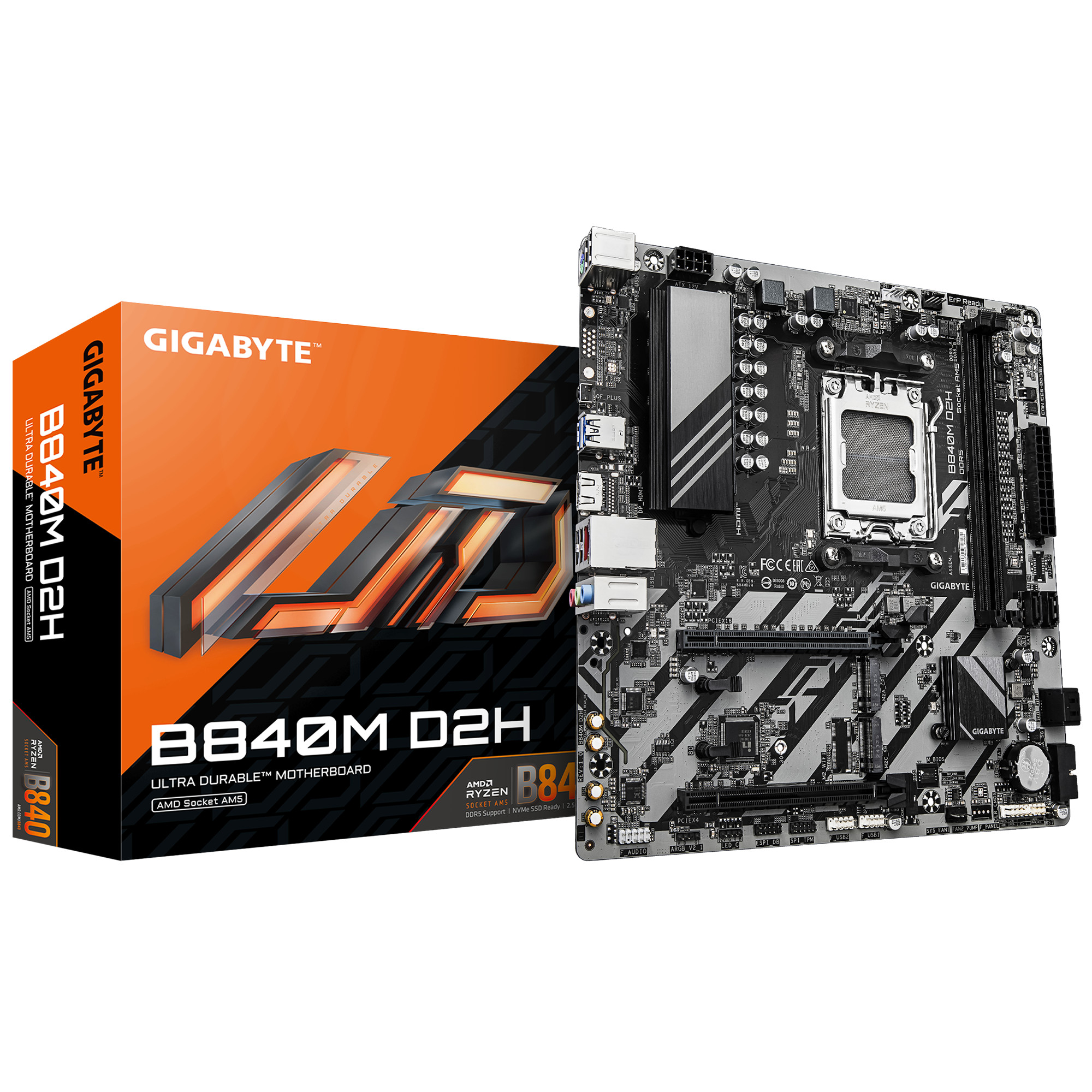 Gigabyte Matx Mainboard Sockel Am5 Hdmi/Usb3.2 B840m D2h