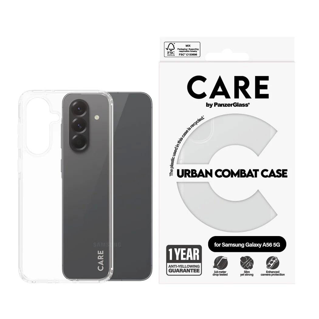 CARE by PanzerGlass® Flagship Case Clear Urban Combat mit Clear Frame Galaxy A56 5G