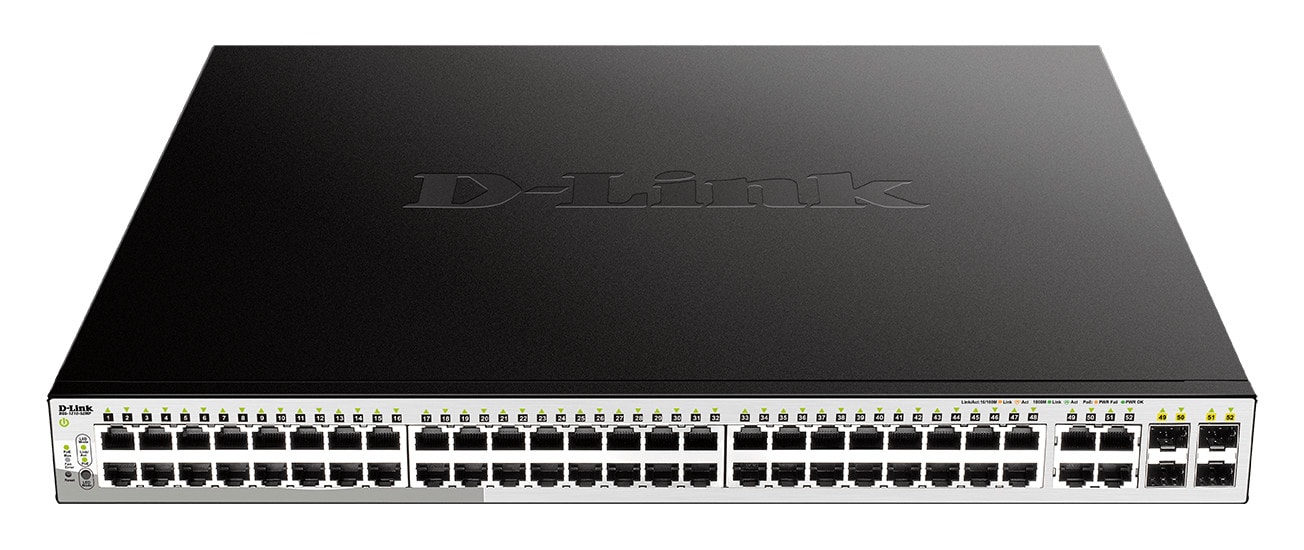 D-Link DGS-1210-52MP/E Smart Managed PoE Switch (48x Gbit, 4x SFP)