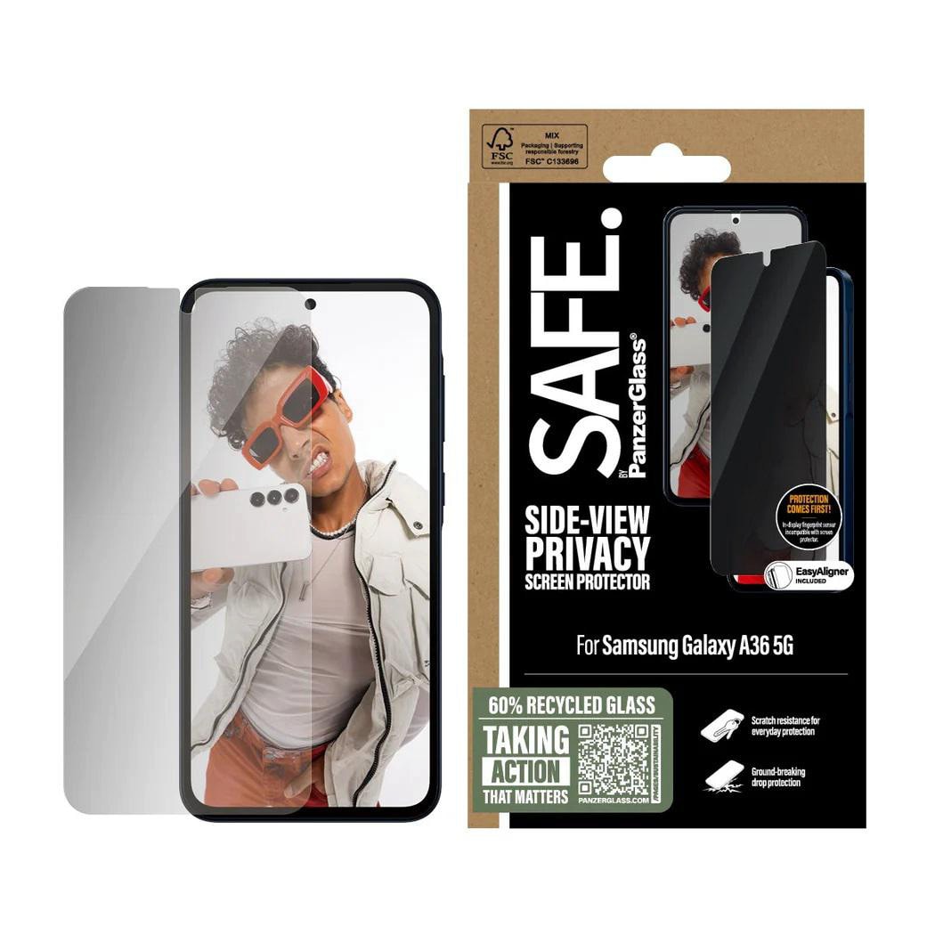 Panzerglass Safe. By Privacy Displayschutz Ultra-Wide-Fit Galaxy A36 5G Transparent Sarpuwfg38083