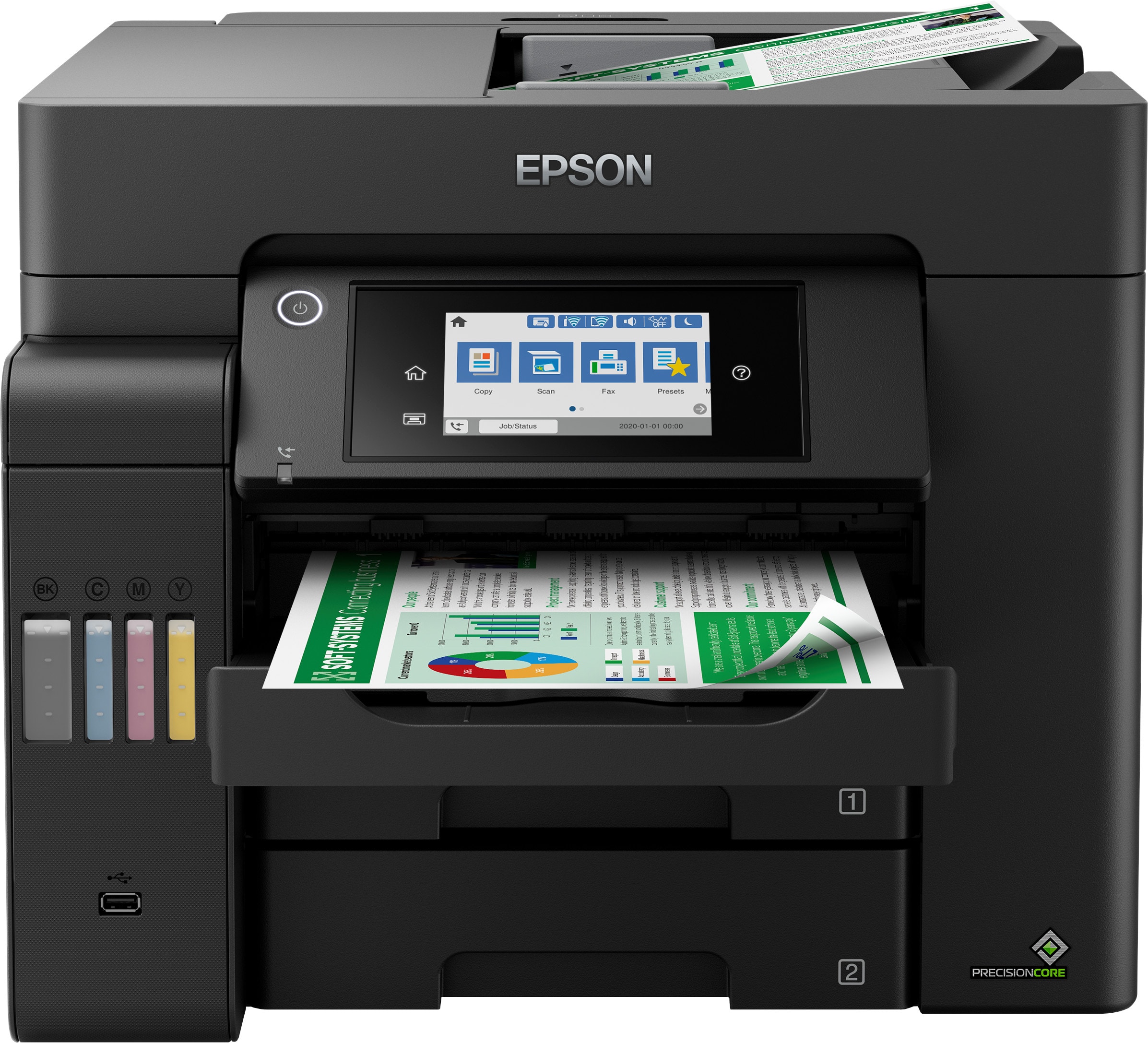 EPSON EcoTank ET-5805 Drucker Scanner Kopierer Fax LAN WLAN 100€ Cashback