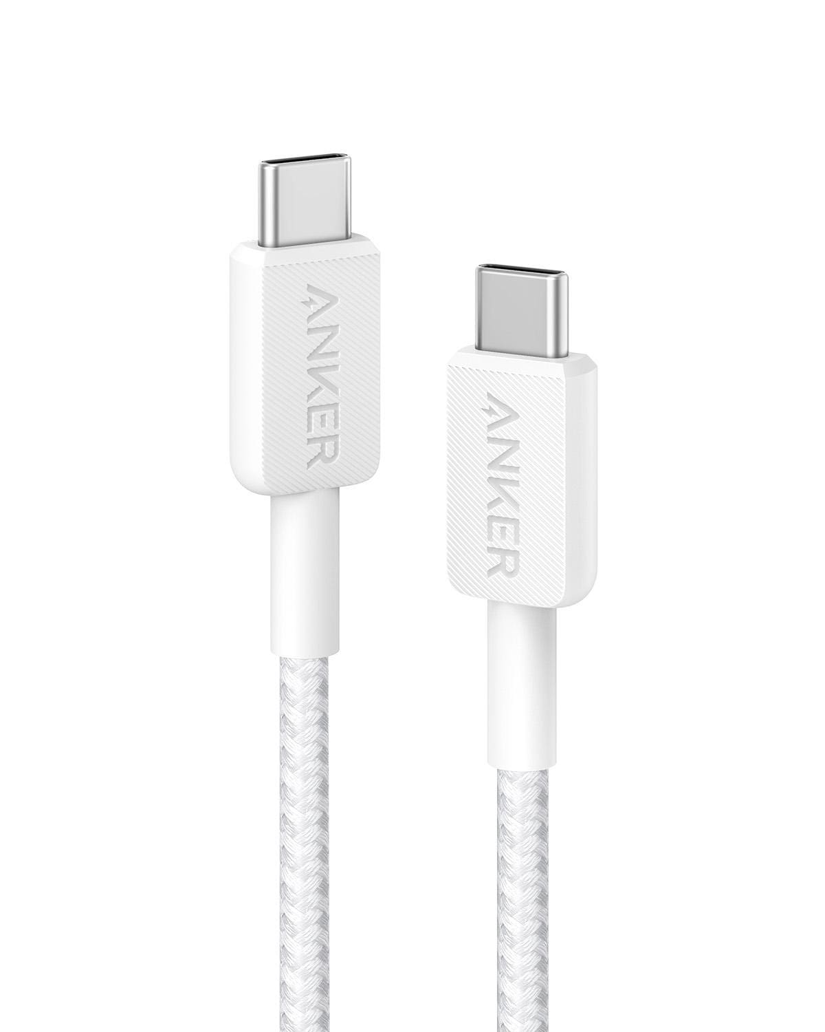 Anker 322 USB-C auf USB-C Kabel 60W 3m geflochten weiß