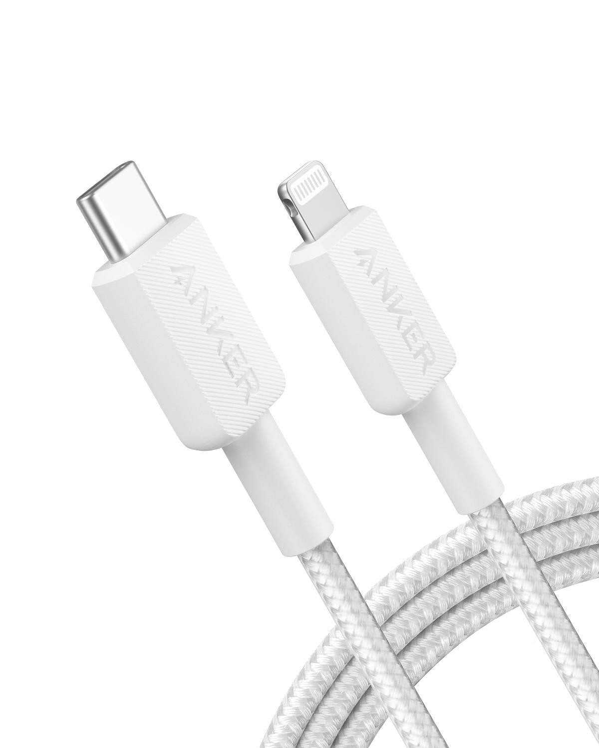 Anker 322 USB-C auf Lightning Kabel 180cm geflochten weiß