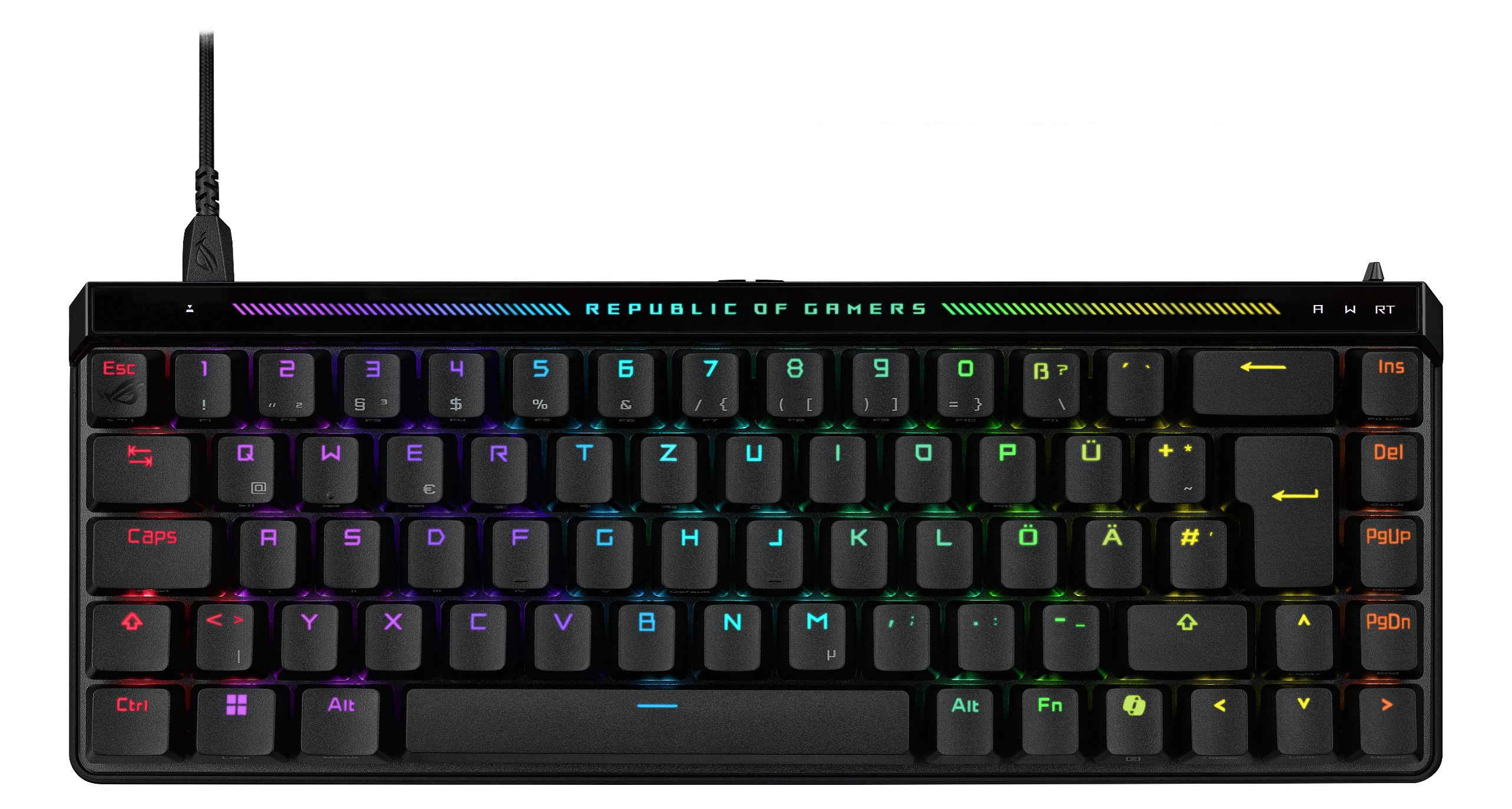 ASUS ROG Falchion Ace HFX Gaming Tastatur kabelgebunden, Weiß