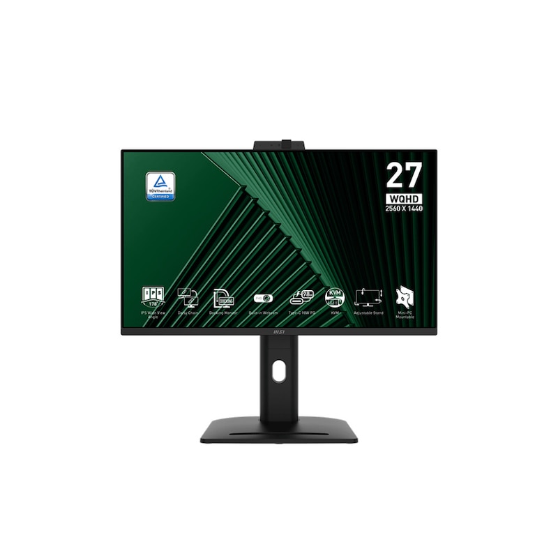 DisplayPort/HDMI günstig Kaufen-MSI Pro MP275QPDGDE 68,6cm (27") QHD IPS Office Monitor 16:9 HDMI/DP/LAN/USB-C PD98W 100Hz 4ms Sync Webcam. MSI Pro MP275QPDGDE 68,6cm (27") QHD IPS Office Monitor 16:9 HDMI/DP/LAN/USB-C PD98W 100Hz 4ms Sync Webcam <![CDATA[• Energieeffizienzklass