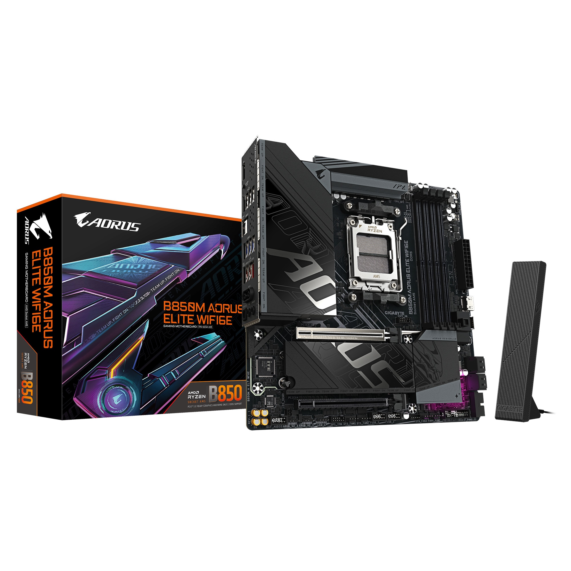 Gigabyte Motherboard B850m Aorus Elite Wifi6e Amd B850 Sockel Am5 Ddr5 Micro-Atx Wifi 6E 2.5Gbe M.2 Raid - Bild 5