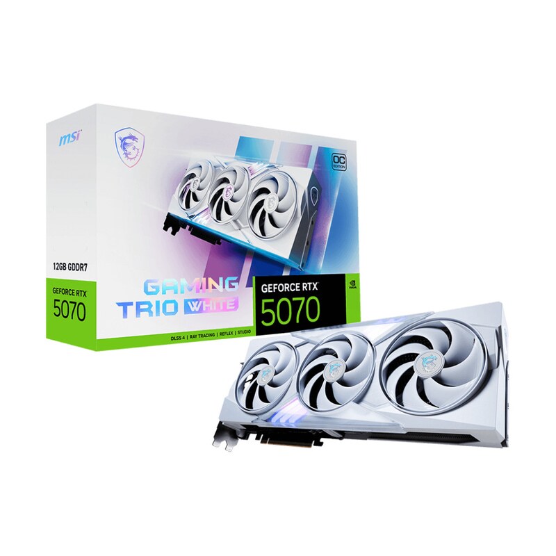 12 IN günstig Kaufen-MSI GeForce RTX 5070 GAMING TRIO OC White Grafikkarte DP/HDMI. MSI GeForce RTX 5070 GAMING TRIO OC White Grafikkarte DP/HDMI <![CDATA[• NVIDIA GeForce RTX 5070 - Blackwell Architektur • 12 GB GDDR7-RAM ( Speicherinterface) • Core/Memorytakt: (Boost: 2625)