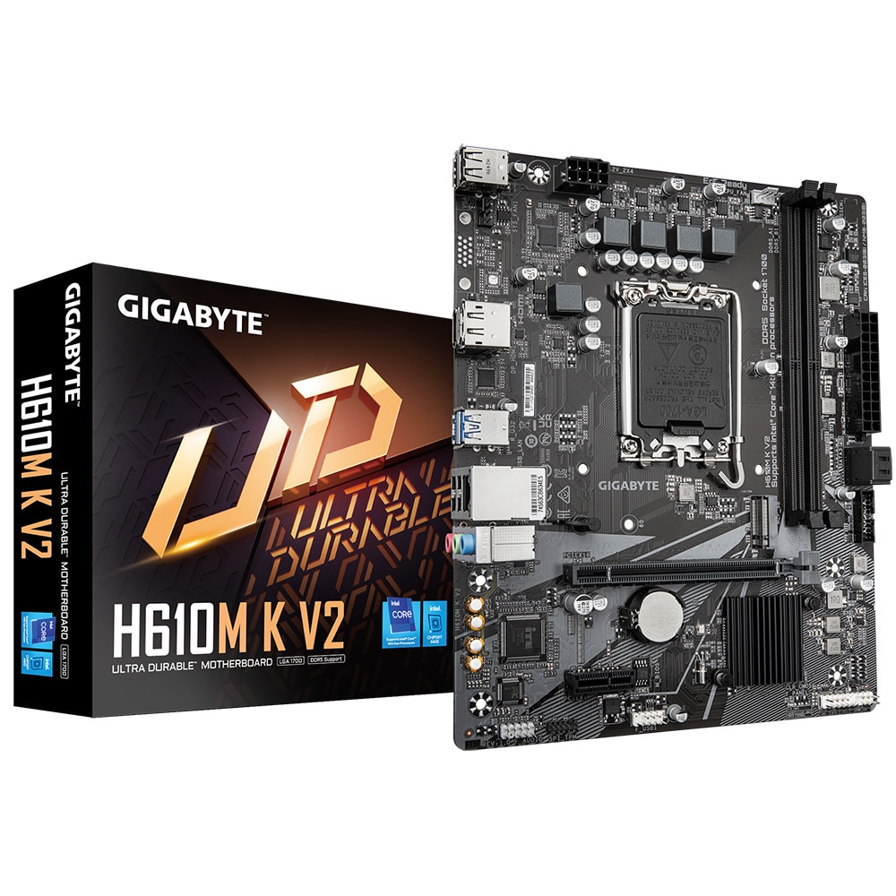 Gigabyte Matx Mainboard Sockel 1700 Hdmi/Dp H610m K V2