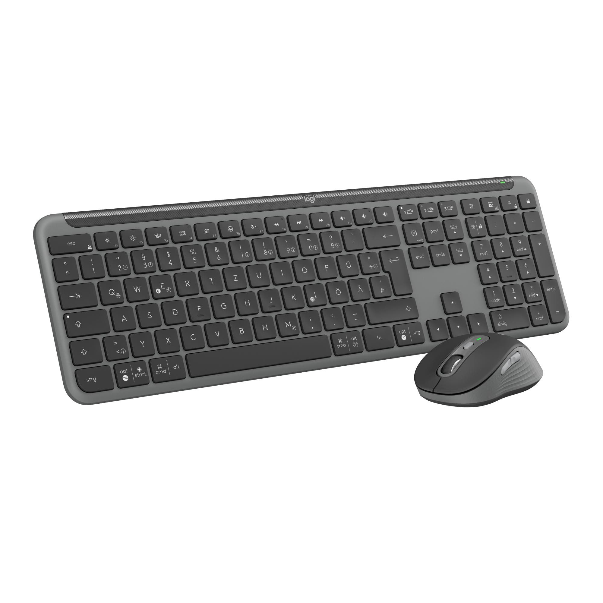 Logitech Signature Slim Combo MK950 Grafit - Bluetooth, Logi Bolt Adapter, 4000 DPI, Easy-Switch-Taste
