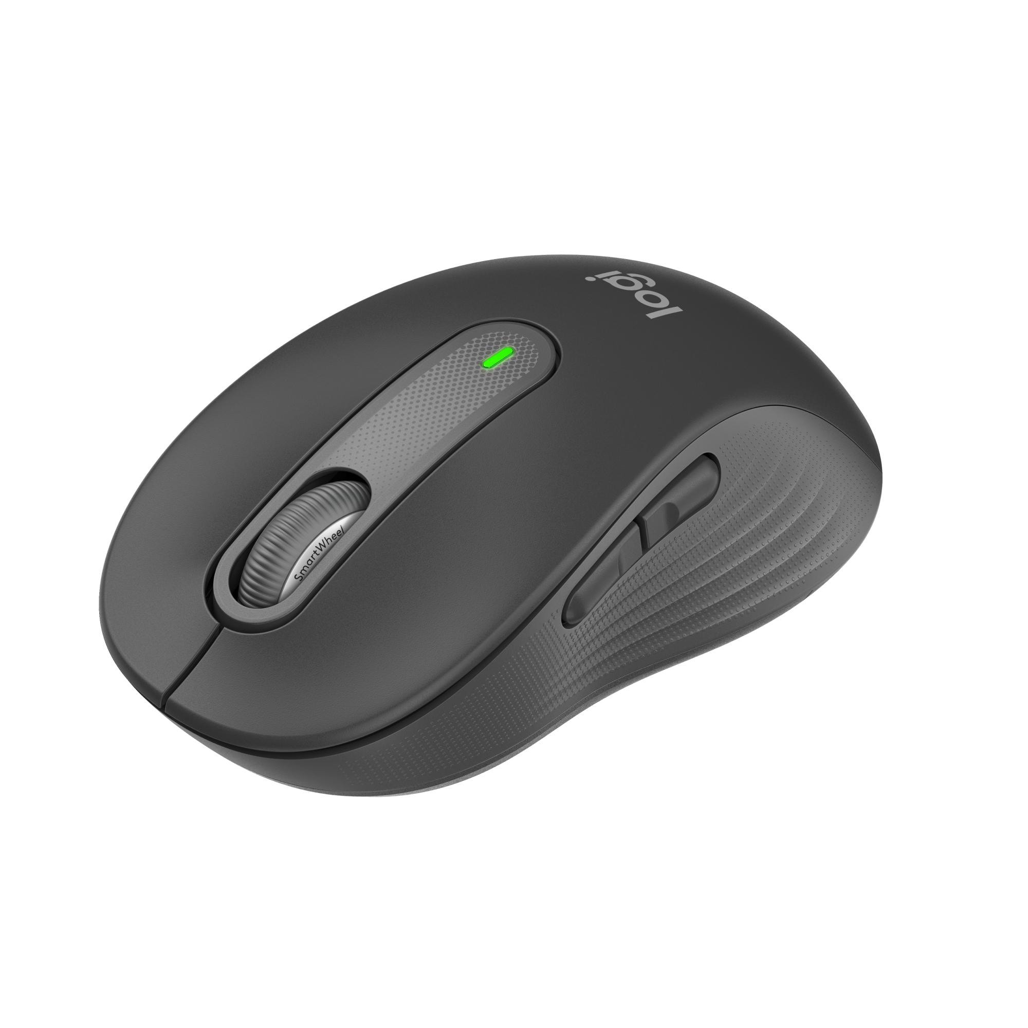 Logitech Signature M650 M Maus Graphite kabellos (Logi Bolt) für Rechtshänder
