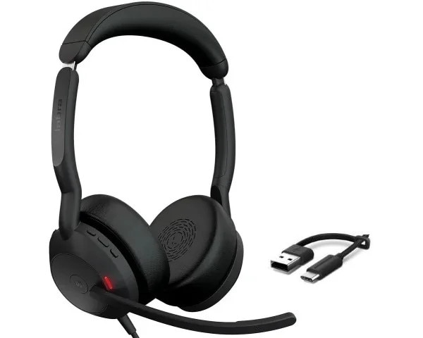 Jabra Evolve2 50 MS Stereo kabelgebunden Headset schwarz USB-A/C