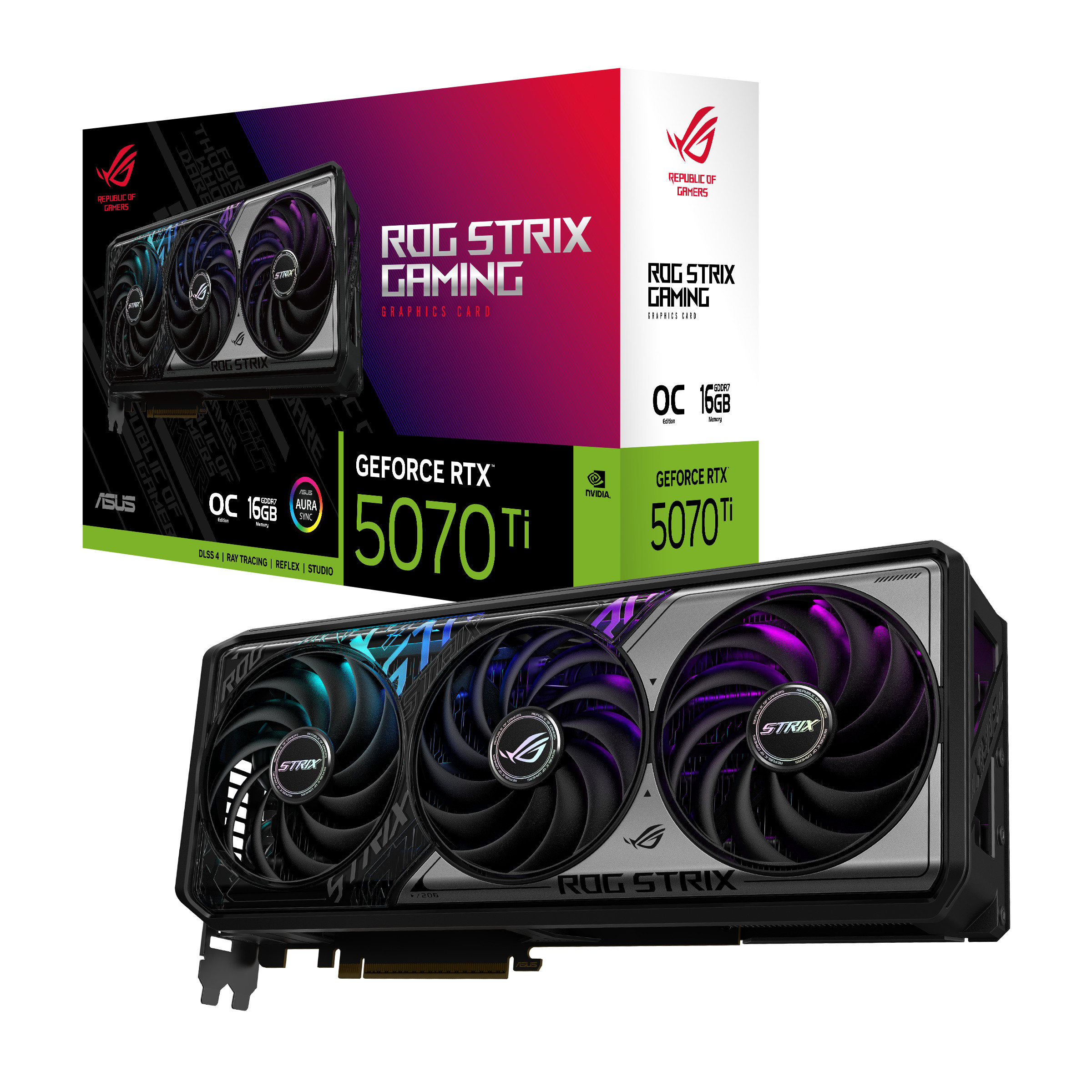ASUS ROG STRIX GeForce RTX 5070 Ti OC 16GB ROG-STRIX-RTX5070TI-O16G-GAMING DDR7 Grafikkarte DP/HDMI