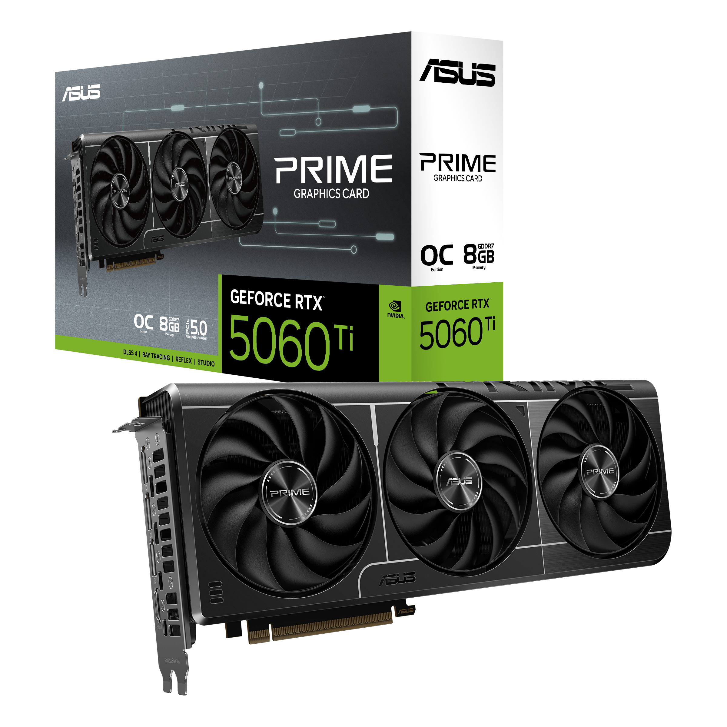 ASUS PRIME GeForce RTX5060TI O8G OC PRIME-RTX5060TI-O8G Grafikkarte 8GB GDDR7 DP/HDMI
