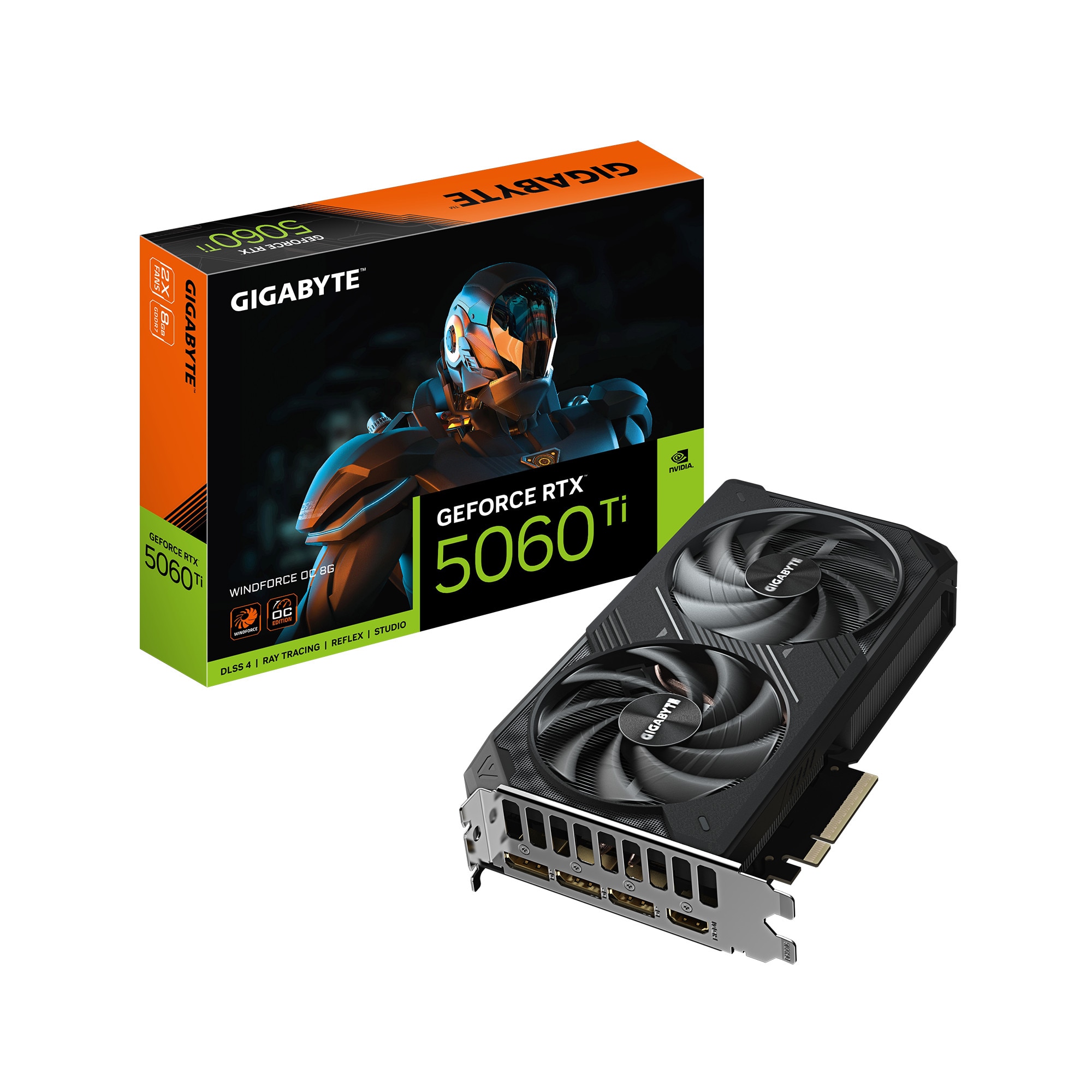 GIGABYTE GeForce RTX 5060 Ti WINDFORCE OC 8GD Grafikkarte HDMI/DP