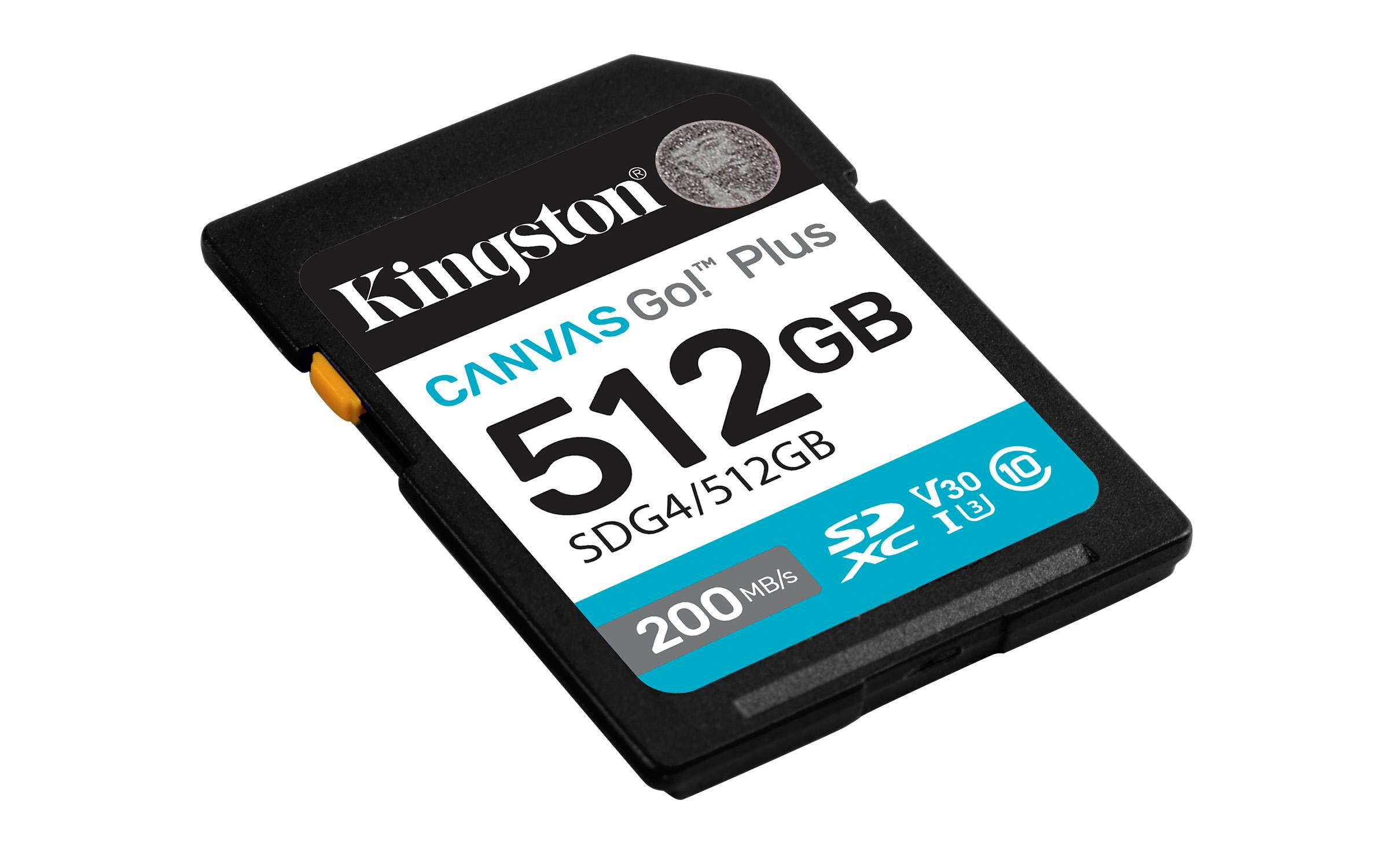 Kingston Canvas Go! Plus Gen4 512GB SDXC Speicherkarte (200 MB/s, C10 UHS-I U3 V30)