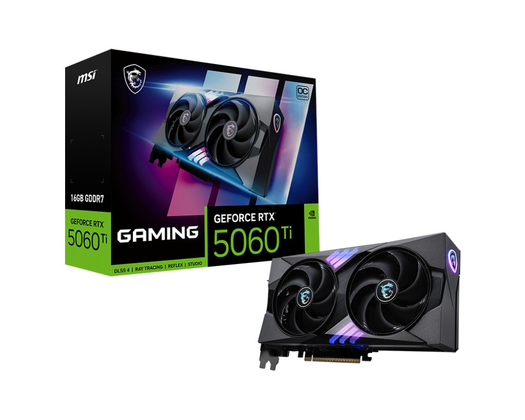 MSI GeForce RTX 5060 Ti 16G GAMING OC 16GB GDDR7 Grafikkarte, HDMI/DP