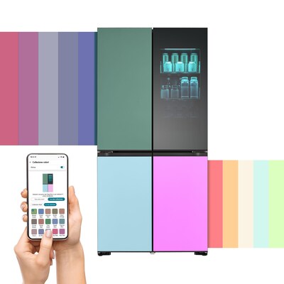 Image of LG GMV960NNME InstaView Multi-Door Metall/ Glas Color Collection