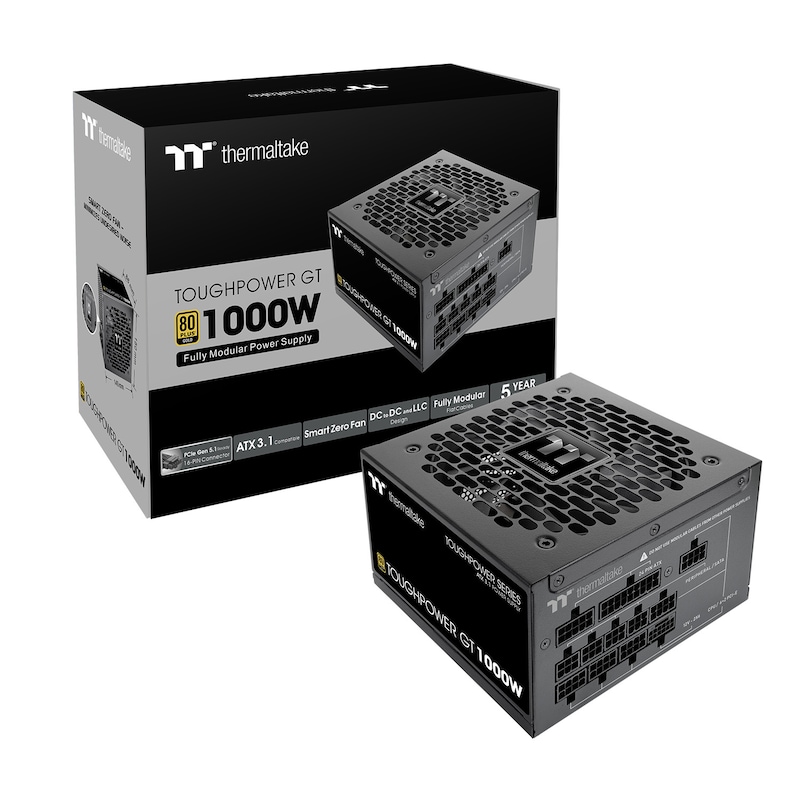The HP günstig Kaufen-Thermaltake ToughPower GT 1000W ATX3.1. Thermaltake ToughPower GT 1000W ATX3.1 <![CDATA[• ATX Netzteil mit 1000 W Leistung • vollmodulares Kabelmanagement • Zertifiziert nach 80+ Gold • 1x Mainpower 20+4 Pin, 2x ATX 12V 4+4 Pin, 3x PCIe 6+2 Pin, 2x PCIe 1