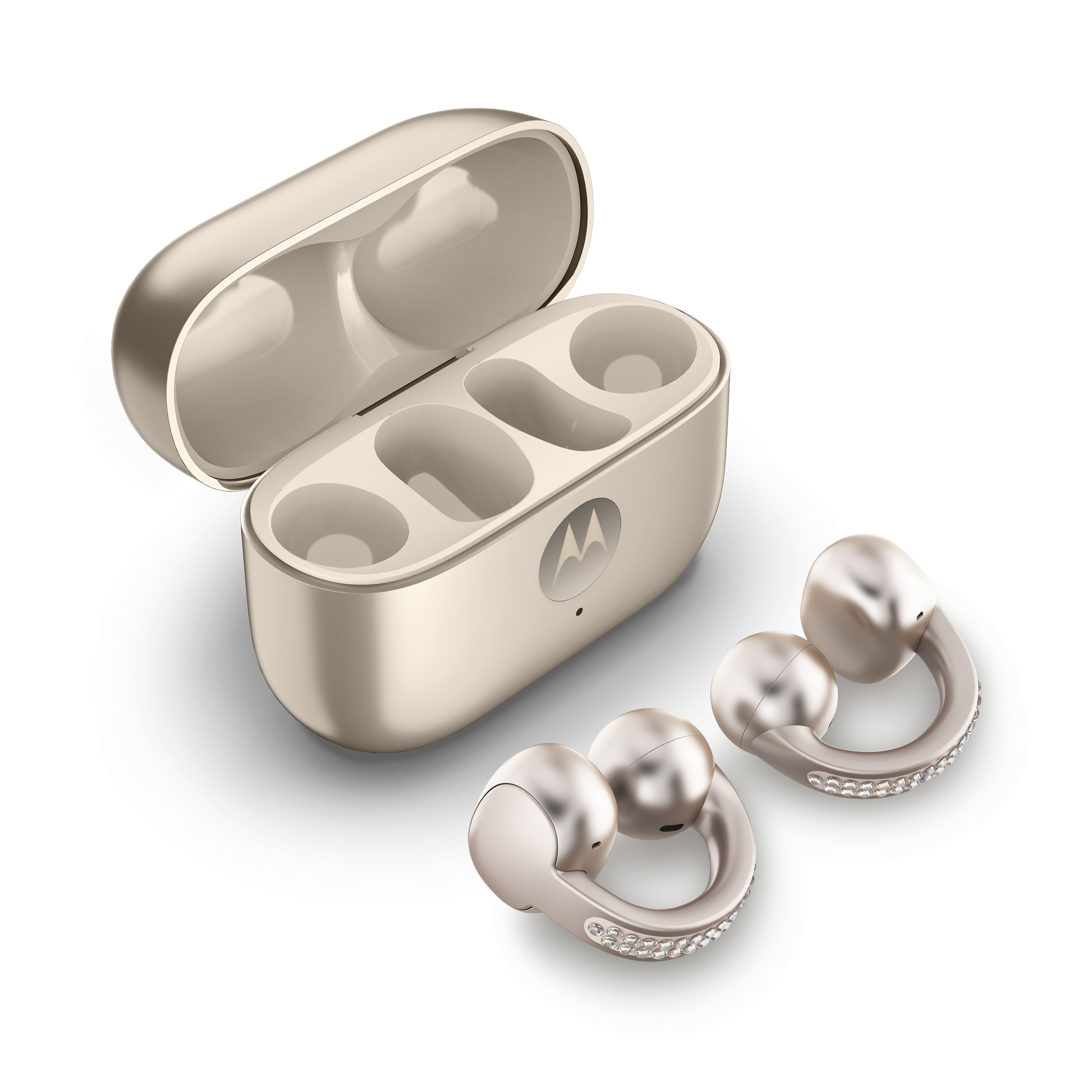 Motorola moto buds loop In-Ear-Kopfhörer Beige Bluetooth 5.4 8h Akkulaufzeit - Image 4