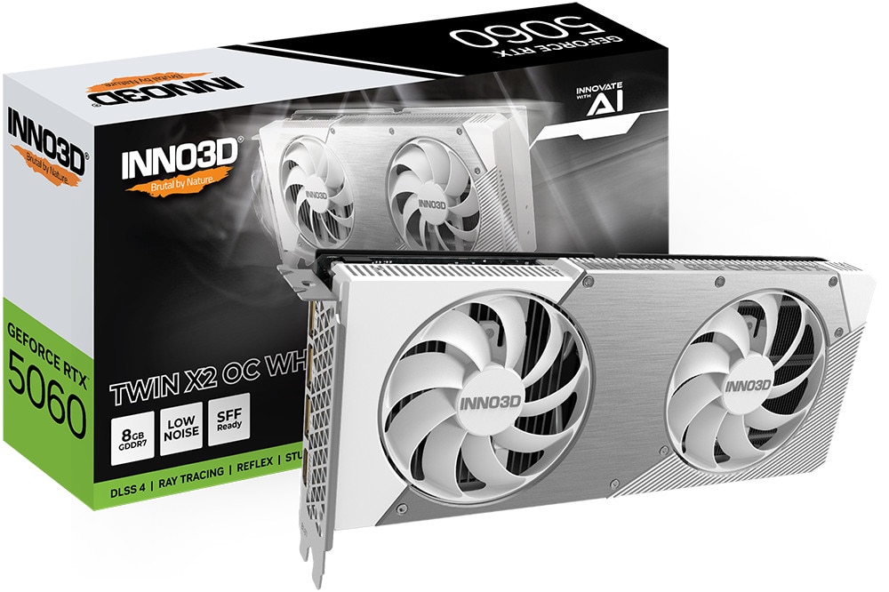 INNO3D RTX 5060 Twin X2 OC 8GB GDDR7 White