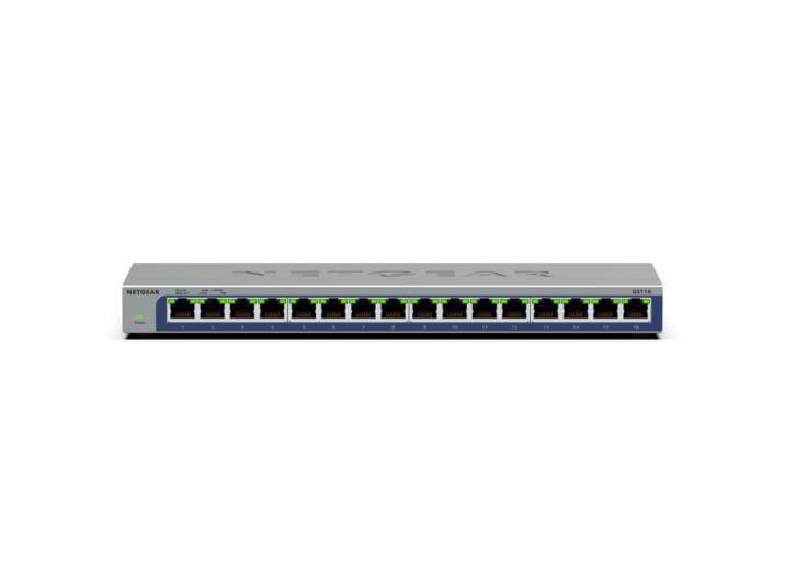 NETGEAR 16-Port Gigabit Ethernet Unmanaged Switch (GS116): Desktop- oder Wandbefestigung