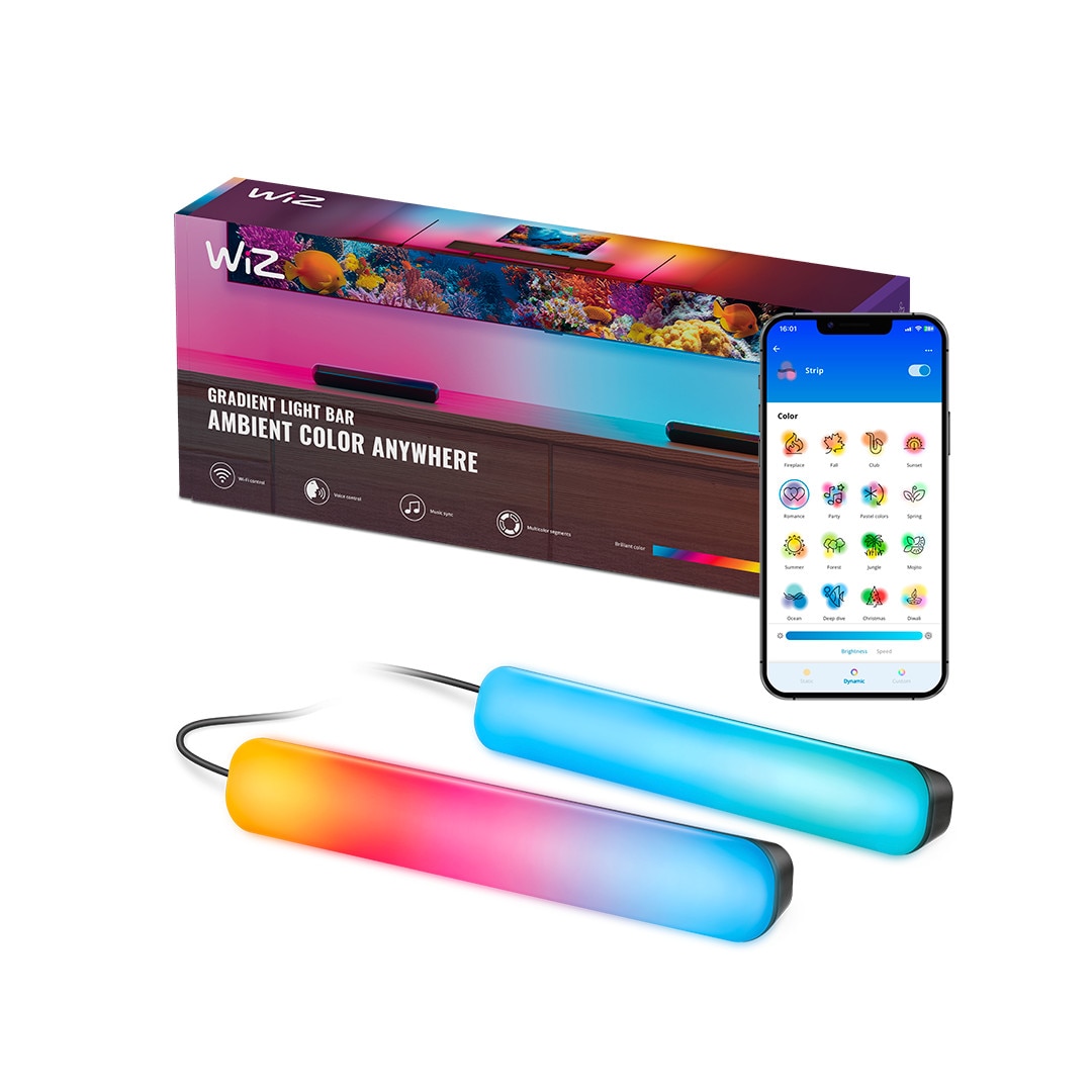 Wiz Gradient Light Bars 30Cm Rgbic Eu Duopack 86521100