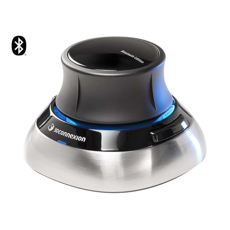 3Dconnexion Spacemouse® Wireless - 3D Navigations Maus, Bluetooth, Usb-C Für Windows & Macos Schwarz/Silber 3Dx-700115