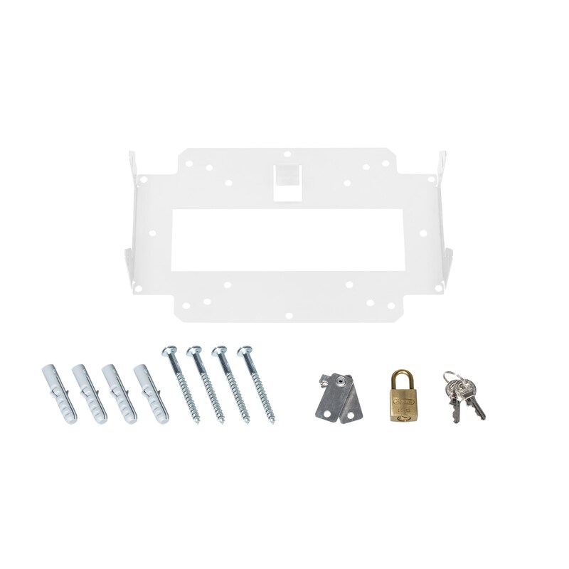 Lancom günstig Kaufen-Lancom Wall Mount (LN) Montageplatte. Lancom Wall Mount (LN) Montageplatte <![CDATA[• Wand-Deckenhalter für Accesspoints • Produktfarbe - Weiß • Material - Metall • inklusive Schrauben + Dübel • abschließbar, inkl. Schloss]]>. 