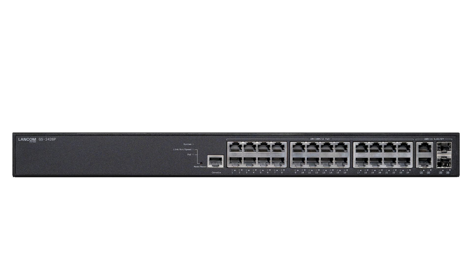 R&S LANCOM GS-2426P Gigabit Managed Switch, 24x RJ-45, 2x SFP